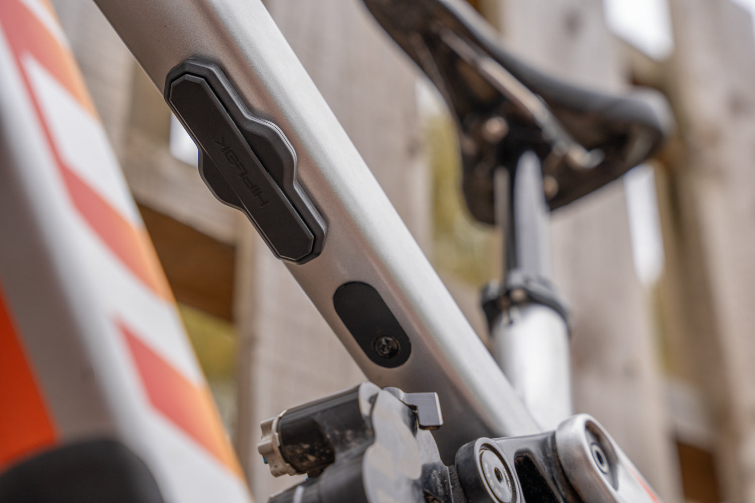 HIPLOK TRACK on Bicycle Fully Fitted on Bicycle Top Tube