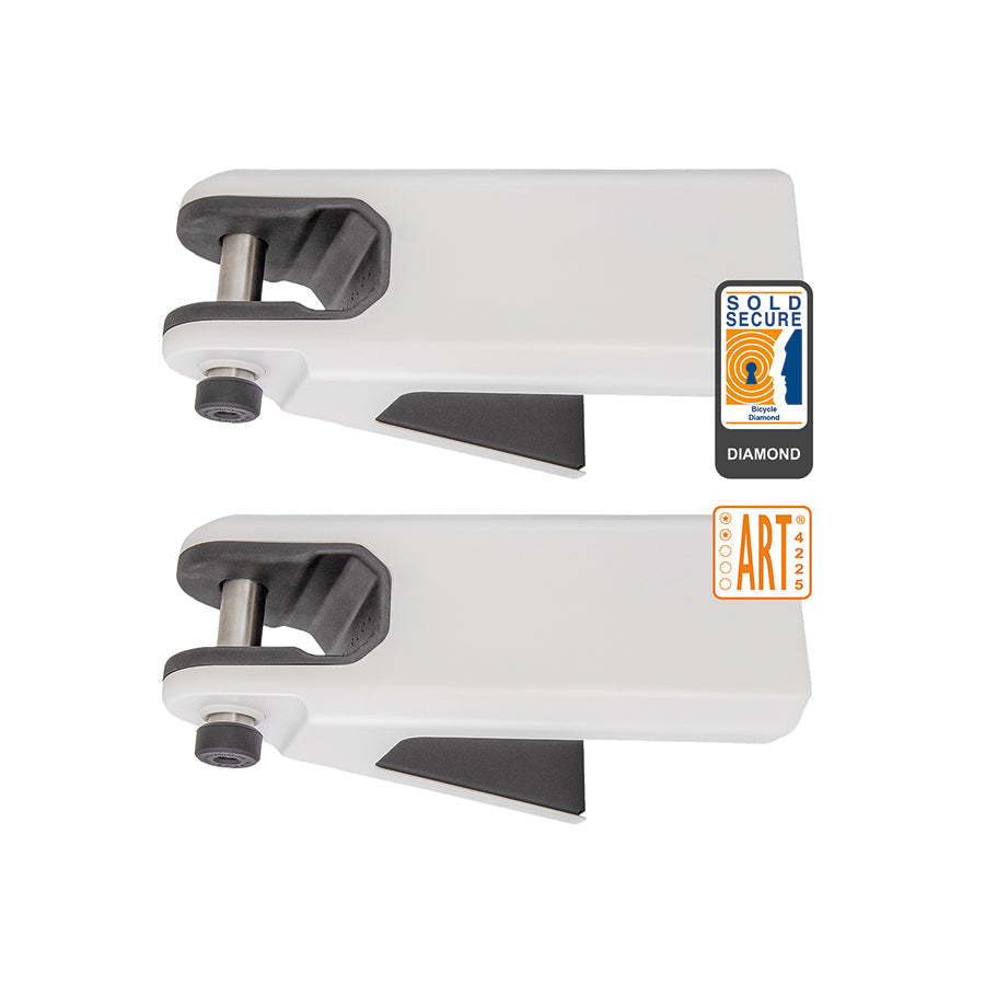 AIRLOK DUO PACK - Sold Secure Diamond Bike Hanger  -  White |  Hiplok