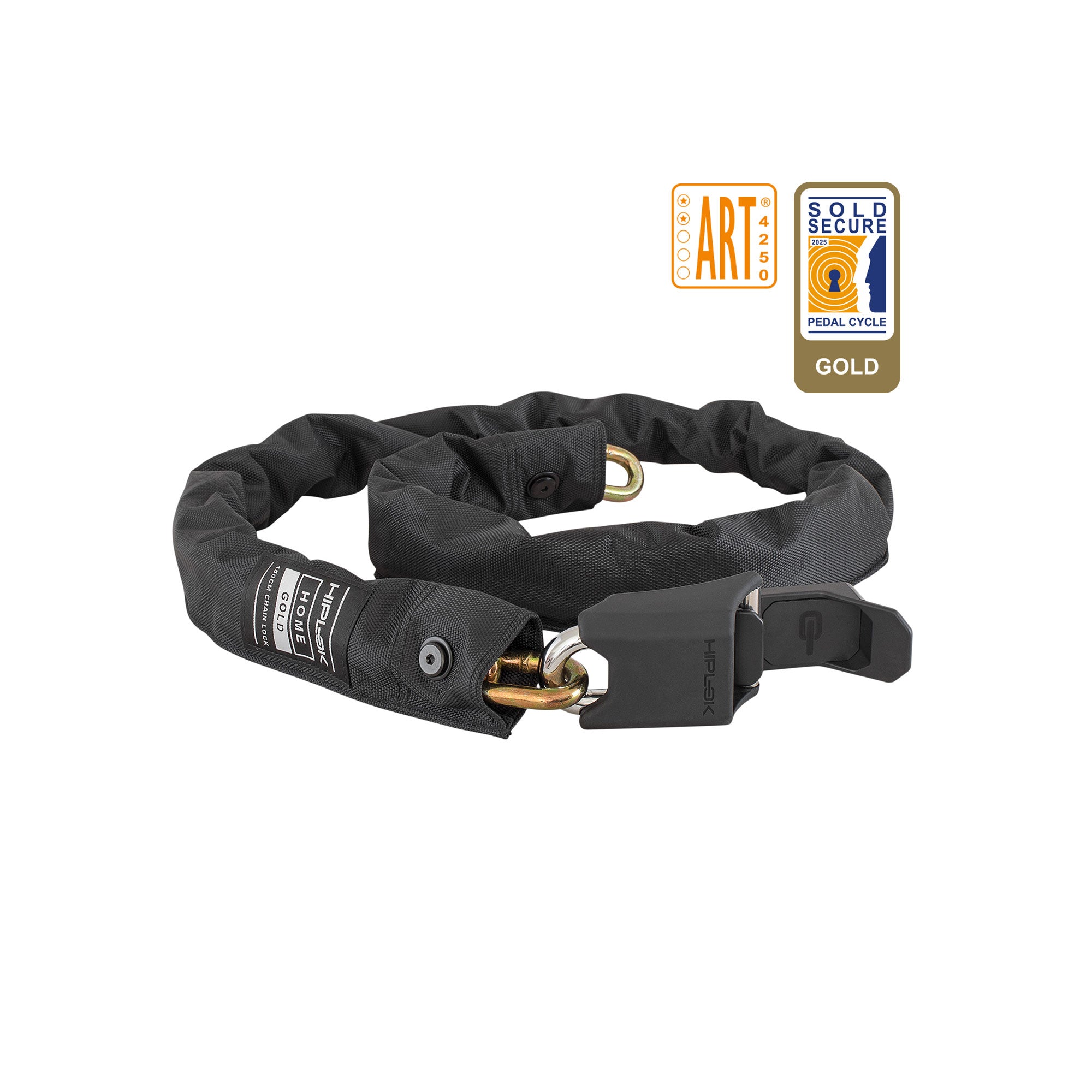 Homie bike chain lock studio image with gold sold secure award logo