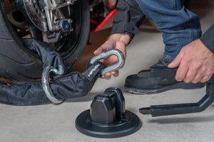 MEGA CHAIN with A1000 and D1000 motorcycle lock